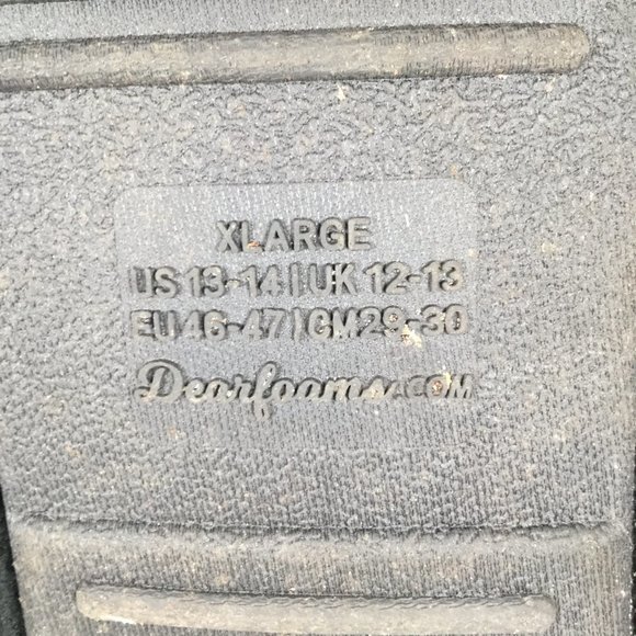 Dearfoams Men's Plaid Papa Bear Slippers Black/Red Size Xlarge 13-14 - Picture 10 of 11